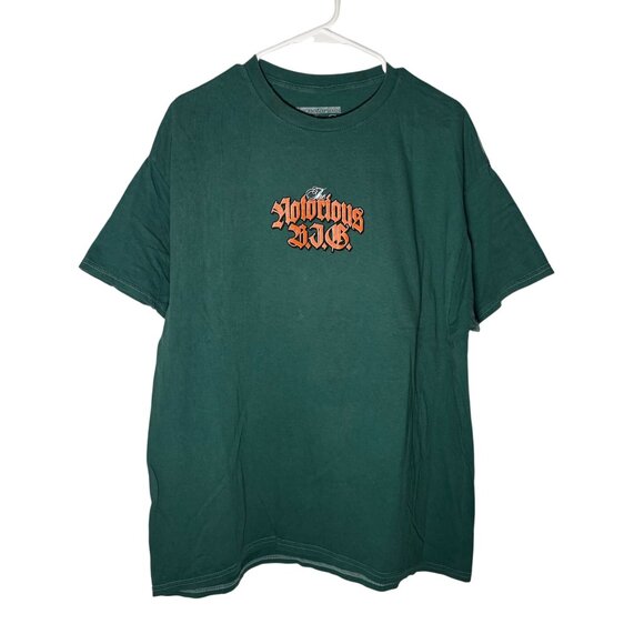 Notorious B.I.G. Retro Oversized Distressed Tshirt Green Size XL NWOT - Picture 1 of 4